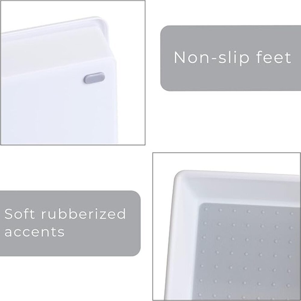 Smart Design Plastic Drawer Organizer - Set of 2 - Size 6.75 x 6.75 Inch - Picture 5 of 6